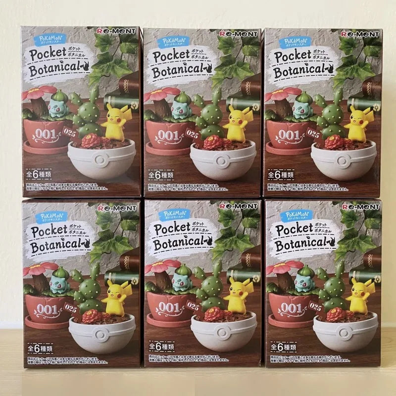 Pokemon Blind Box Toys Miniature Bonsai Scene Pidgeot Dragonair Bulbasaur Growlithe Scizor Doll Toys Collect Ornaments