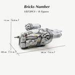Galaxy Spaceships Battles Fighters-Stars-ships MOC-Razors Aircraft StarFighters Model Building Blocks Bricks Toys Gift