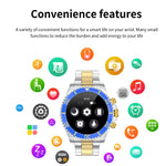 Smart Watch Man Aiweile AW12 High-End Luxury Smartwatch Fitness Tracker Sport Business Bluetooth Call for Xiomi IOS DIY Faces