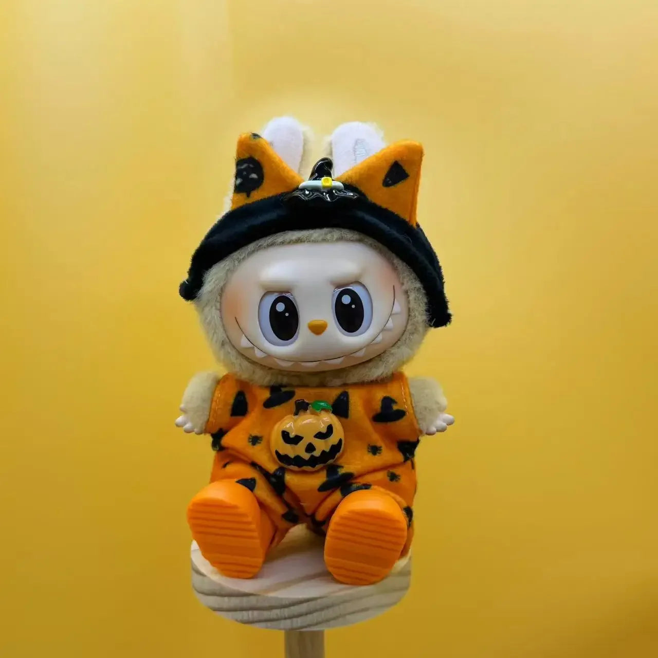 (Without Shoes)For Korea Kpop Exo 3.0 Labubu Halloween Pumpkin Devil Little Bear Doll Dress Cute Decoration 15/17cm Doll