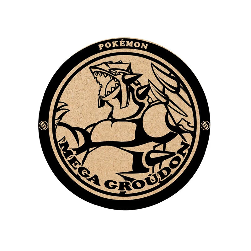 Pokemon Animation Game Peripheral Toys Cork Coaster Anti-slip Mats Q-Version Action Model Figures Colletion