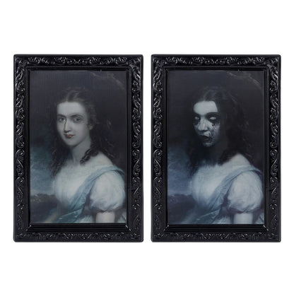 Changing Face Ghost Halloween Decoration Horror Craft Supplies Party Decor Halloween Theme Party Props 3d Ghost Picture Frame