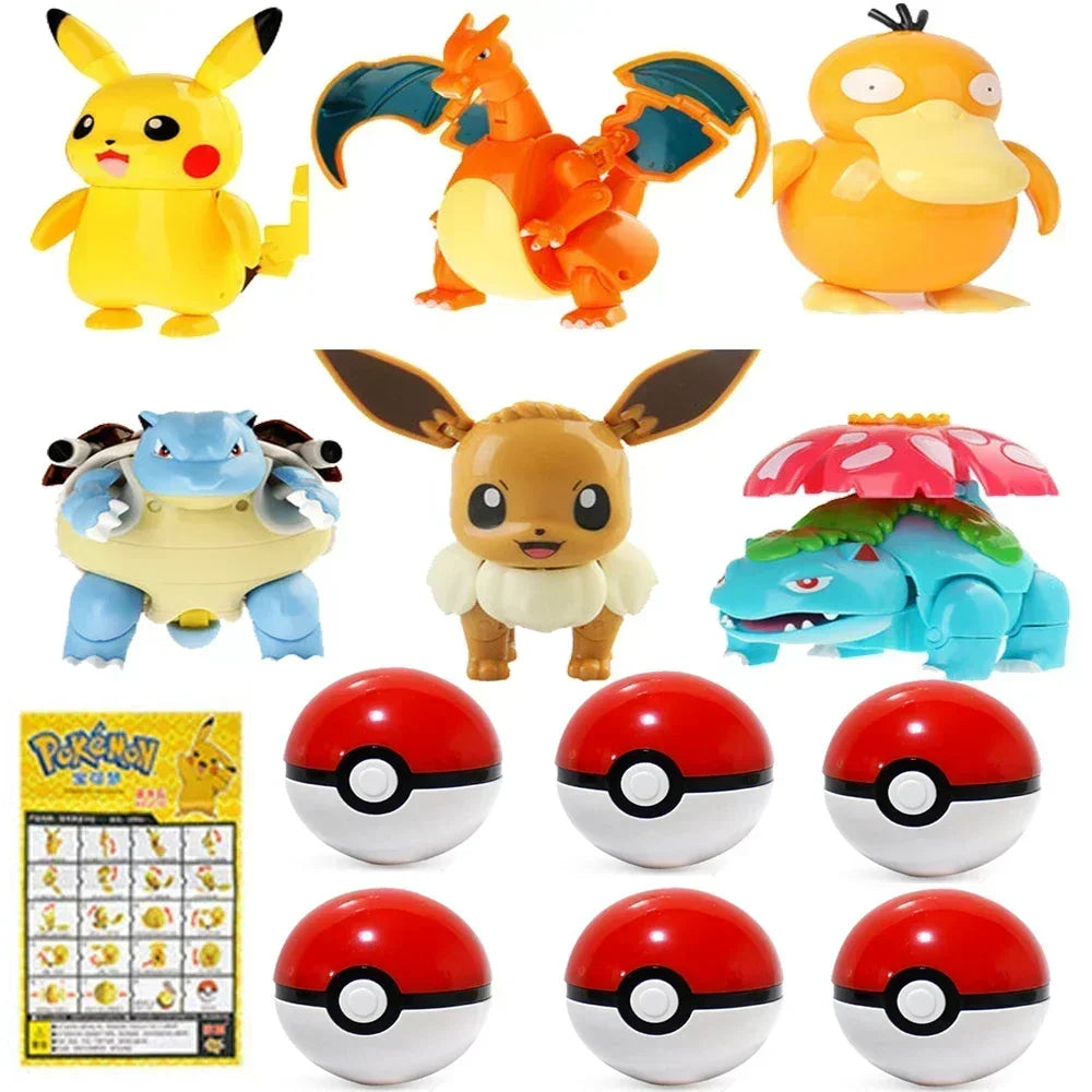 Pokemon Ball Variant Toys Model Pikachu Jenny Turtle Pocket Monsters Pokemones Action Figure Toys Children boy girl Gifts toy