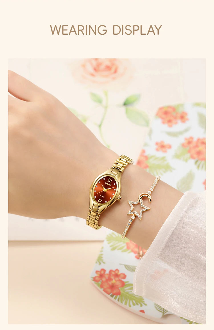 LIEBIG Stainless Steel Strap Quartz Watch Top Brand Luxury Elegant Wristwatches Fashion Automatic Watches For Women Reloj Mujer