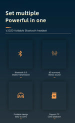 Xiaomi Wireless Headset HiFi Headphones with Mic Foldable Over Ear Bluetooth 5.0 Headphone Support TF Card/FM Radio for Phone PC