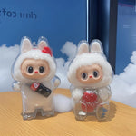 1PC Transparent Protective Cover For LABUBU Coca Cola Happy Factor  Dustproof Cover Storage Box Backpack Hanging Decor (No Doll)