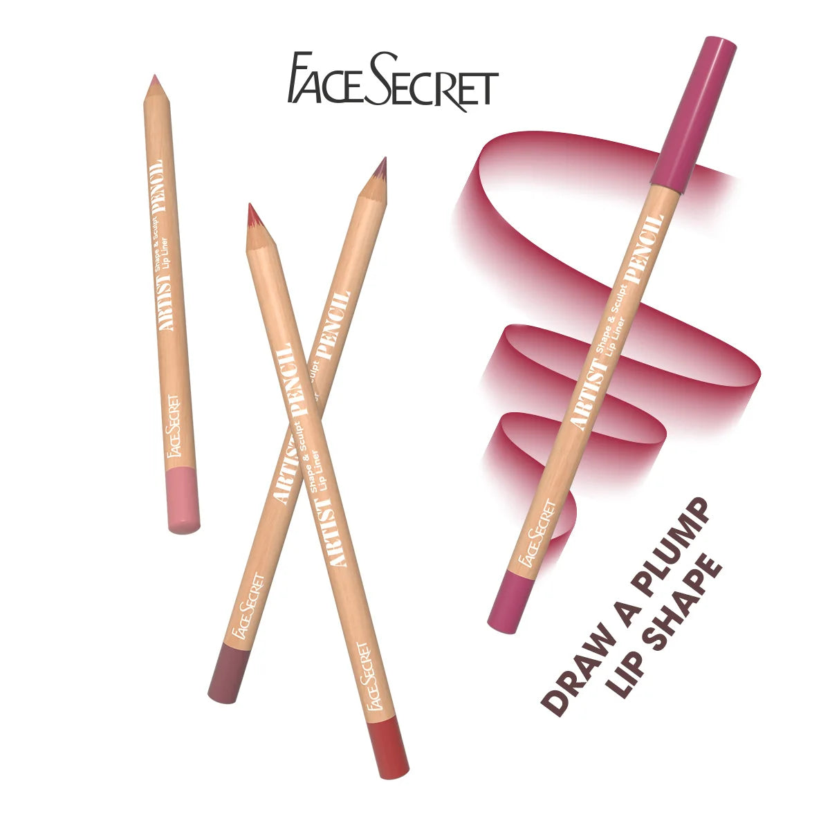 6pcs Face Secret Lip Liner Pencil Set,Ultra-Fine,Smooth Long Lasting Waterproof Matte Velvet,Brown Mixed Color