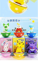 Original Pokemon Anime Figures Pikachu Gengar Sprigatito Sylveon Quaxly Fuecoco Tumbler Toys PVC Model Kawaii Collect Kid Dolls