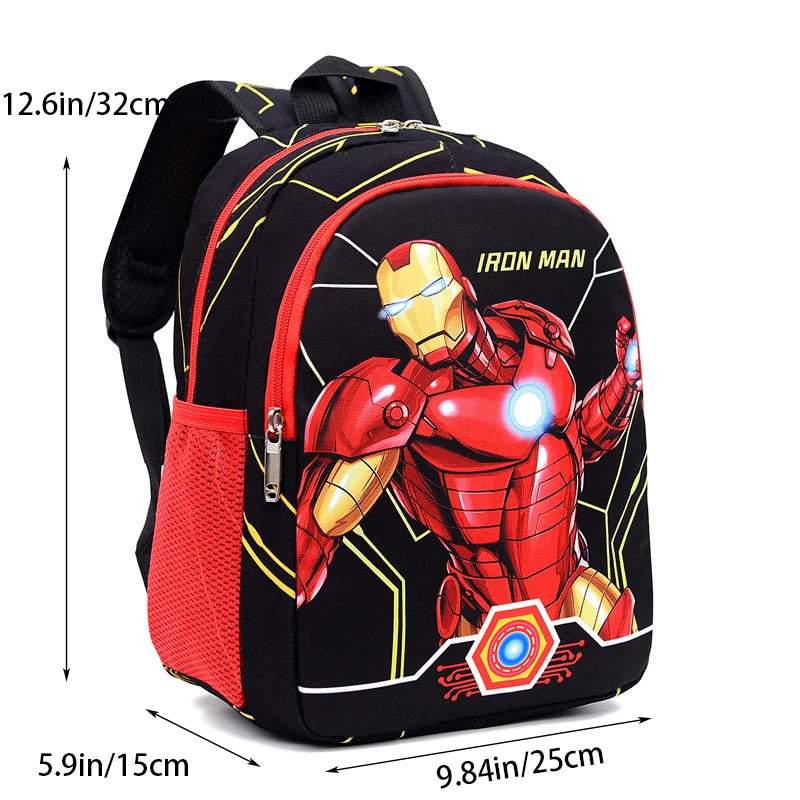 Disney Marvel Series Backpack Boy's Primary School Schoolbag Double-layer Cartoon Spider-Man Backpack For Boys Gift
