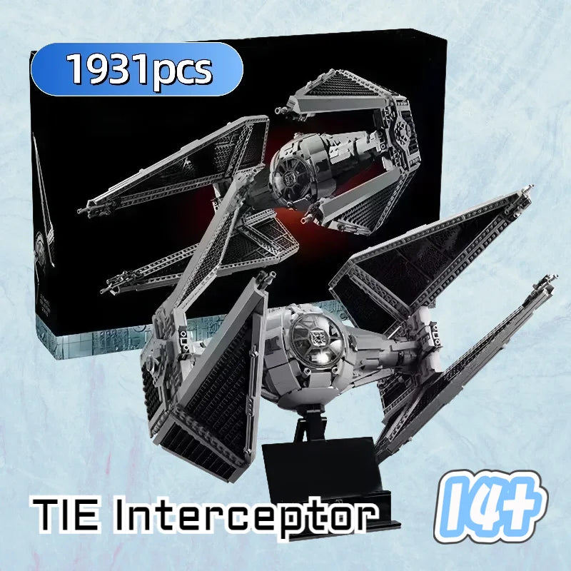 New Arrival Interceptor Starfighter 1931PCS Model 75382 Building Collectible TIE Pilot Mini figure Creative Display Sets Gifts