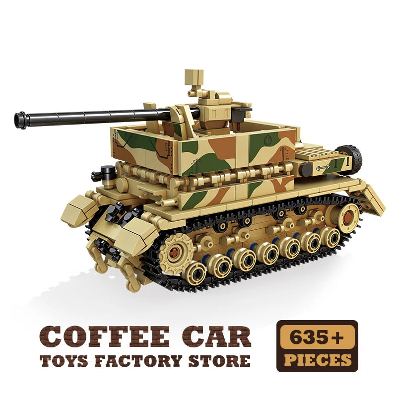 WW2 Classic Anti-tank Gun Building Blocks Army Weapon Toys Military Armored Cars MOC Bricks Tank Model Adult Children Gifts NEW