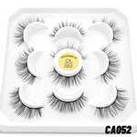 GROINNEYA 5/7 pairs Eyelashes 3D Natural False Lashes Fluffy Soft Cross Manga Lashes Wispy Natural Eyelash Extension Makeup