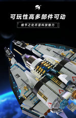 1400pcs Galaxy Starship Building Block Set, Space Wars Starfighter Model Kits with Light, STEM Toy Gift for Kids Adults Boy Girl