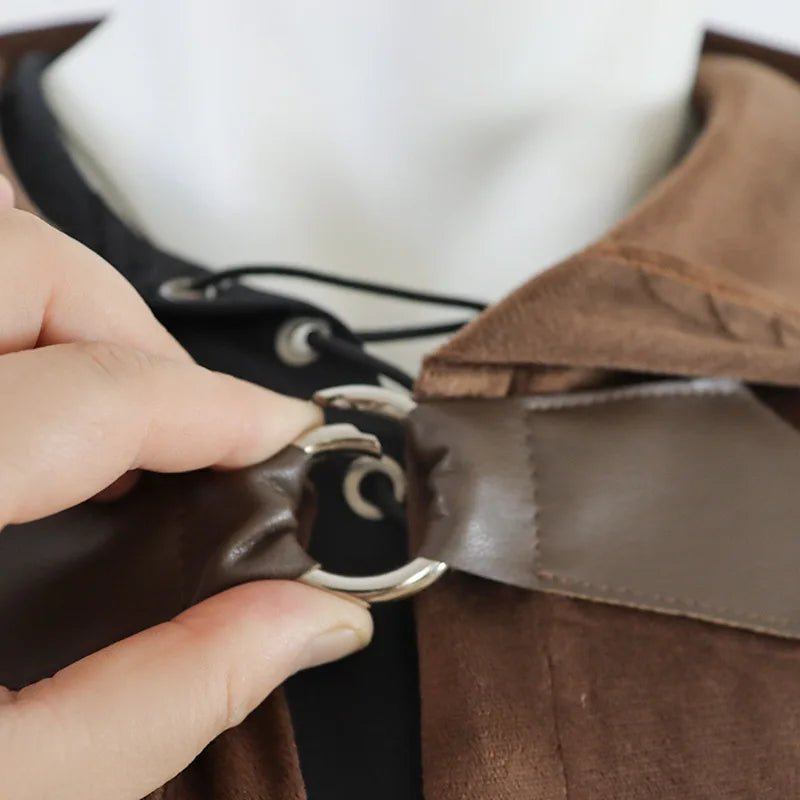 Men's Velvet Cloak with Hood, Renaissance Medieval Hooded Cloak for Women, Halloween Hood Cape with Metal Loop Clasp