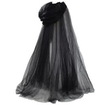 Black Bridal Shawl Witch Vampire Cosplay Cloak Halloween Double Cloak Game Party Costume Props Holiday Dress Up