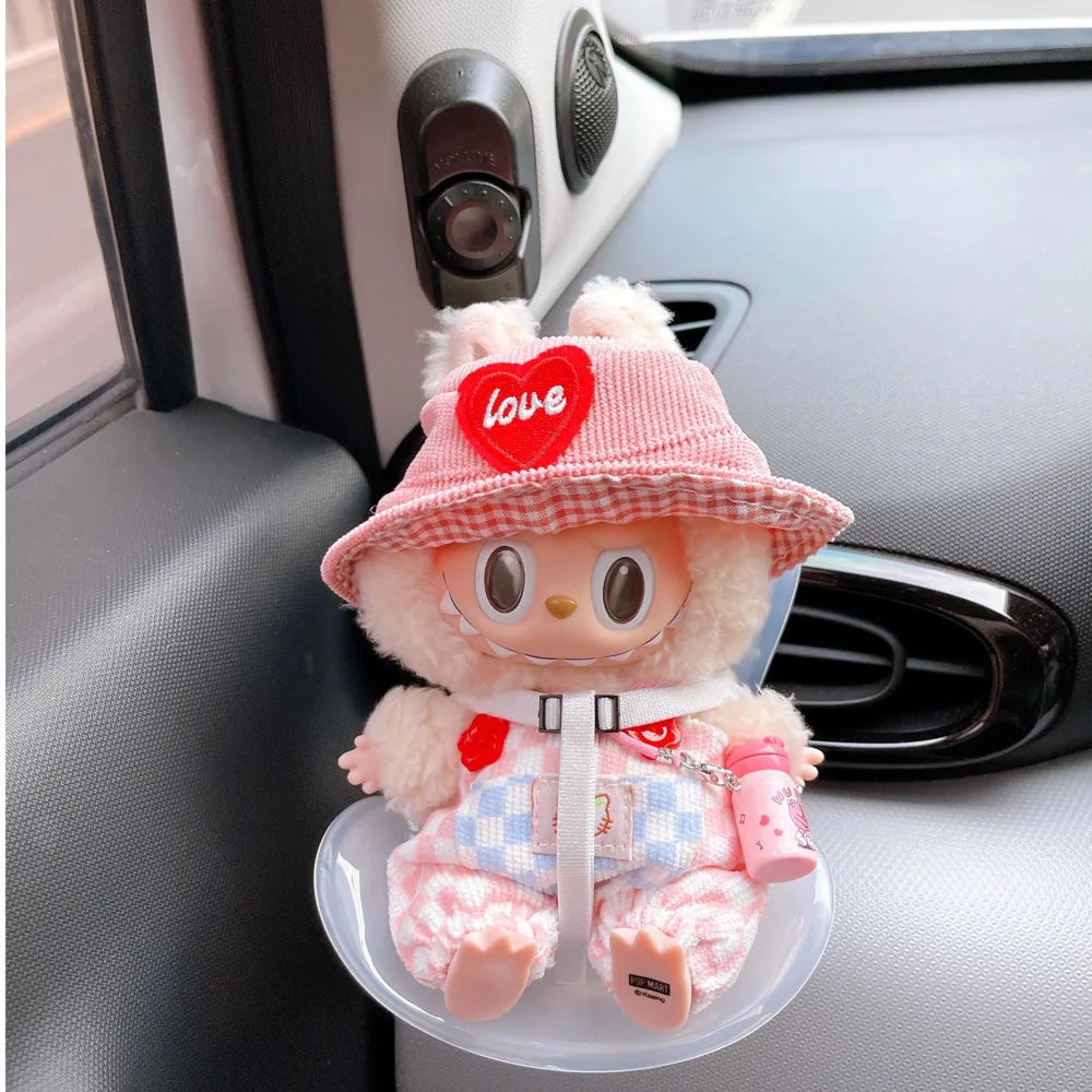 15-17cm doll Seat  Labubu carseat Safety Seat Cute Doll Air Outlet Aromatherapy decoration high-grade Car Interior Decoration