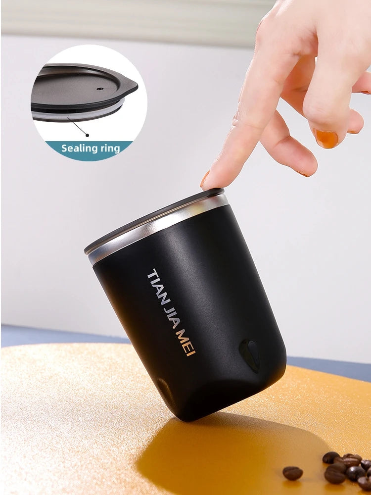 300ml Thermos Cup Men's and Women's Exquisite Portable Cup 304 Stainless Steel Simple Water Cup Office and Home Milk Coffee Cup