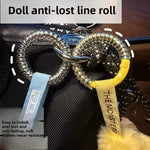 Labubu Anti Drop Buckle Silicone Rope Keychain Protection Ring Colorful Winding Fixed Anti Drop