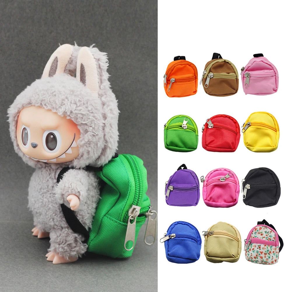 For 15-17Cm Labubu Backpack Handmade outfit BJD Doll Bags Matching Doll Backpack Replacement Clothing Accessories