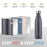 500ml Stainless Steel Water Bottle Insulated Vacuum Flask Double Wall Thermal Cup Keep Cold Hot Sports Kettle Gift for Friends