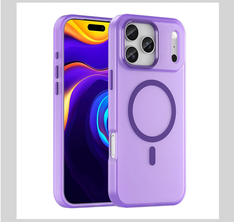 Shockproof Matte Transparent Case For Magsafe Case For iPhone 17 Pro Max 17 Air 17 Pro 17 Wireless Charge TPU Soft Cover Funda