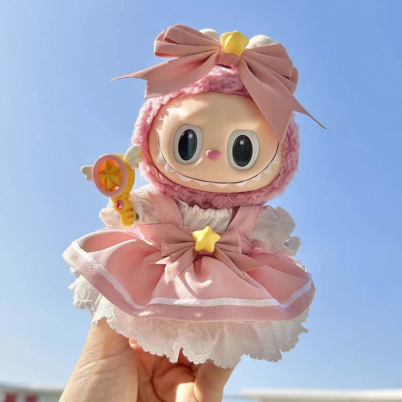 17cm Cute Baby Doll Clothes Accessories For Korea Kpop Labubu Idol Dolls Skirt Doll Clothes Clothing Accessories Labubu Clothes