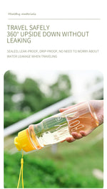 Transparent Water Bottle Portable Sport Cup for Drinking Kitchen Tools 650ML Water Bottle For School Gym Travel Girl Boy