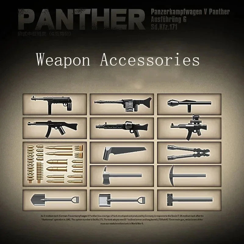 Germany Series Tank III L WW2 Military Series Tank Building Blocks  Bricks Model Set for Kids Educational Toys Christmas Gifts