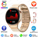 GUHUAVMI Smart Watch Women GPS Trajectory Heart Rate Blood Pressure NFC Bluetooth Call 1.27inch AMLOED Smartwatches Ladies