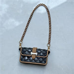 17cm For Labubu Doll Clothing Skirt Bowhair Accessory Set Retro Bib Pants Clothes Luxury Messenger Bag Shoes Set Sitting Party