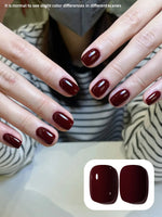 1pc 15ml Wine Red Gel Nail Polish Starter Pure Soak Off No Wipe Nail Gel Polish Suitable For All Seasons