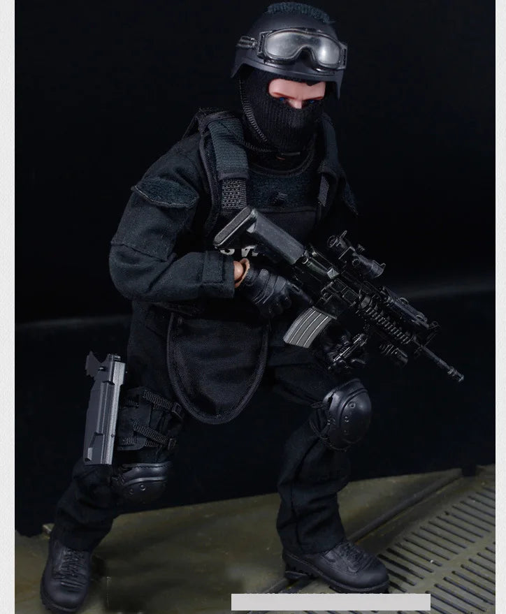 1/6 Action Figure Military Army 30cm Combat Swat Police Soldier With Gun Forces Model Toys