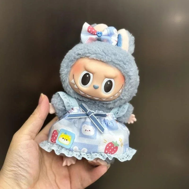 Mini Plush Doll'S Clothes Outfit Accessories For Korea Kpop Exo 15-17cm Labubu Idol Overalls set Clothing Gift