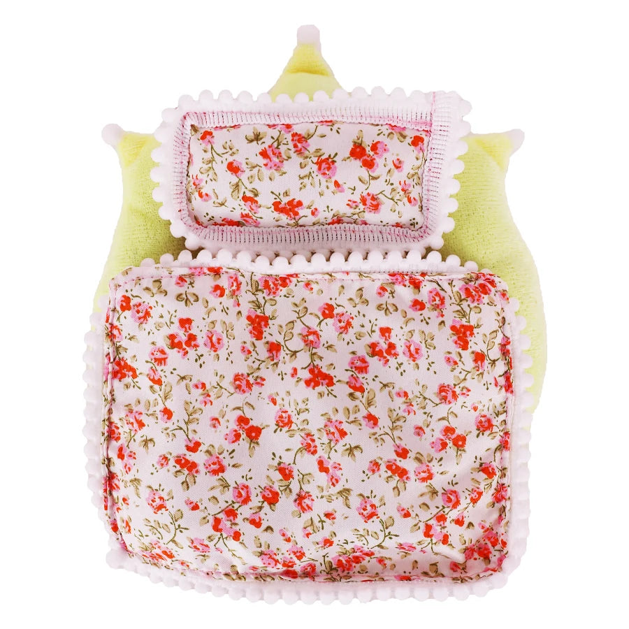 15-17CM Labubu Accessories Sleeping Bag Bed Cute Comfortable Floral Print Sleep Tool Indie Pop&Labubu Accessories Beautiful Toys