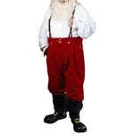 Adult Santa Claus Costume Suspender Jumpsuit Festival Fancy Dress Cosplay Clothing
