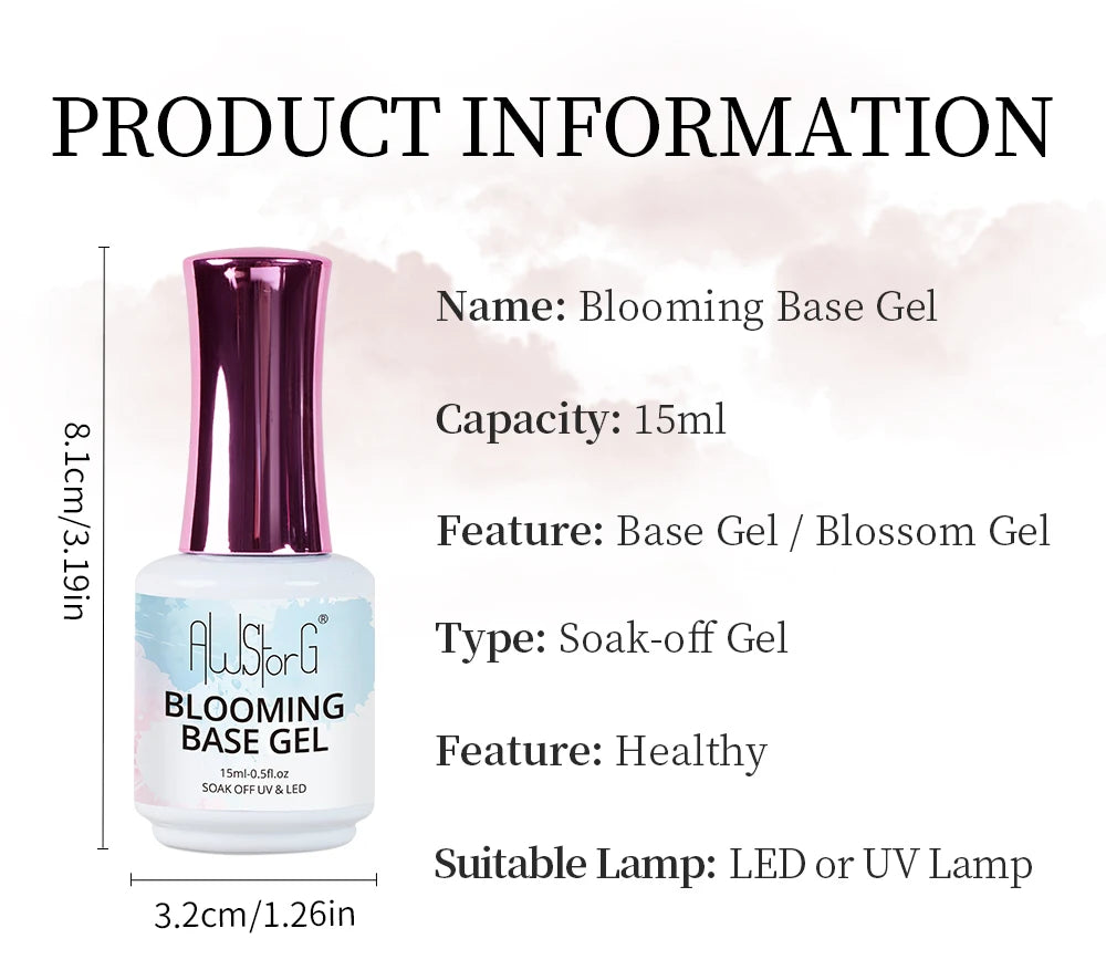 15ml Nail Blooming Gel, Blossom Spreading Effect Functional Gel, Easy to Apply for Nail Art Design Home Salon Manicure Pedicure