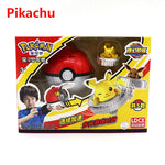 Genuine Pokemon Toys Ball Battle Gyro Pikachu Charmander Squirtle Mew Action Figure Model Pokeball Birthday Gift For Childre