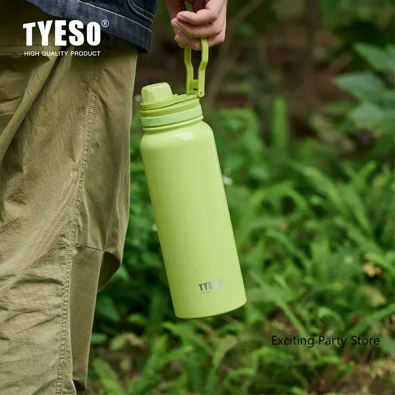 Tyeso Thermos Bottle Portable Sport Vacuum Flask Travel Stainless Steel Thermal Water Bottle Keeps Cold and Heat Thermal Mug