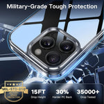 Luxury Crystal Case for iPhone 17 Air 16 15 14 13 12 11 Pro Max Back Shell Military Grade Hybird Case for iPhone 17 Pro Max Capa