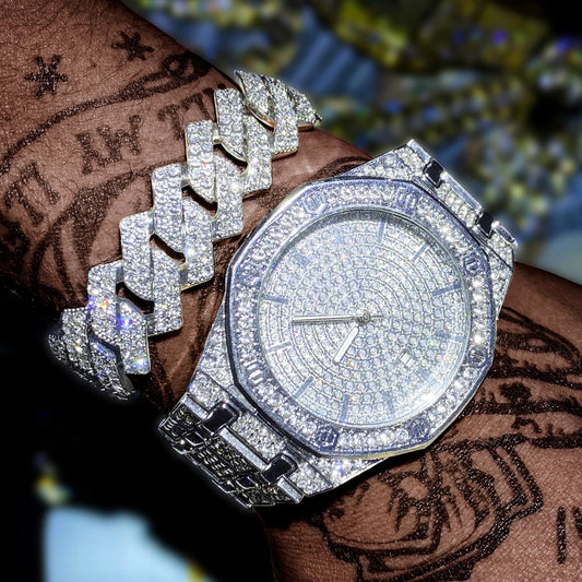Iced Out Watch for Men Gold Watch for Men Hip Hop Fashion Cool Bling Bling Gold Diamond Luxury Mens Watch Dropshipping Relogio