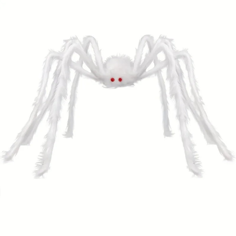 Halloween Party Big Plush Spider Horror Halloween Decoration Party Prop Outdoor Truly Terrifying White Giant Spider Plush Prop