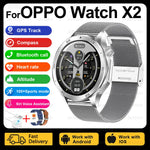 2025 New For OPPO Watch X2 Smart Watch Men AMOLED Outdoor Fashion GPS Compass Heart rate Waterproof Bluetooth Call Smartwatches