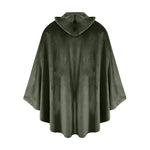 Men's Velvet Cloak with Hood, Renaissance Medieval Hooded Cloak for Women, Halloween Hood Cape with Metal Loop Clasp